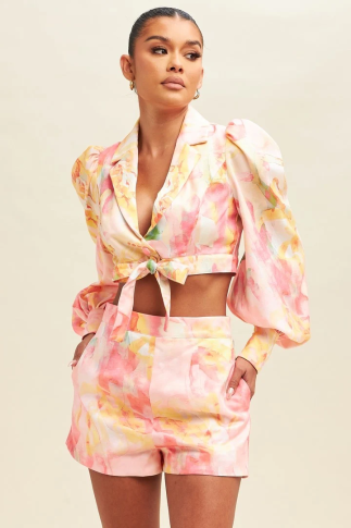 Coral Floral TWO PIECE SET