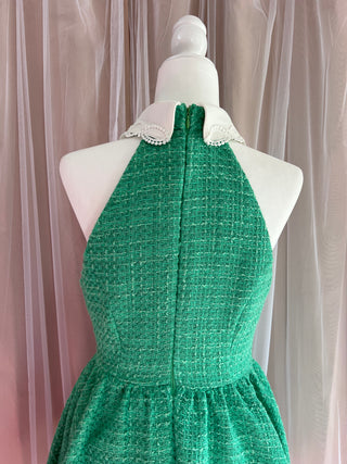 Tweed Green Mini Dress